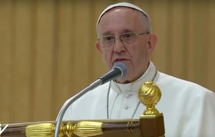 Papa Francisco en encuentro con Movimientos Populares. Foto: Captura de video / CTV. 