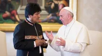 Evo Morales y el Papa Francisco / Foto: L'Osservatore Romano