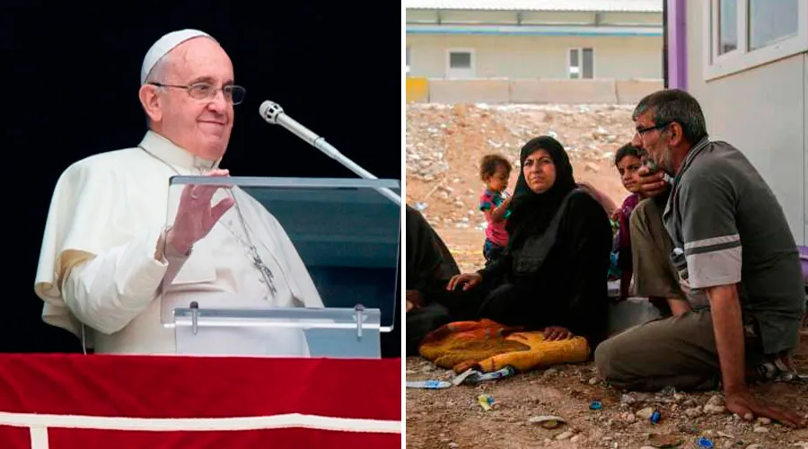 Fotos: Papa Francisco - Vatican Media. Refugiados - Flickr UNHCR-ACNUR (CC-BY-NC-SA-2.0)