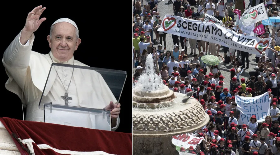 Papa Francisco / Fieles en el Regina Coeli. Foto: Vatican Media
