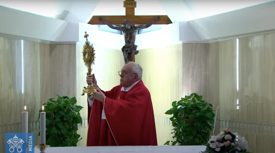 El Papa Francisco en la Misa de la Casa Santa Marta. Foto: Vatican Media