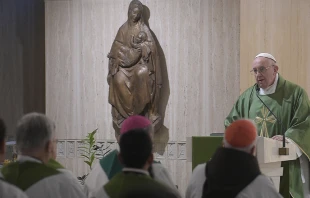 El Papa Francisco en la Misa de la Casa Santa Marta. Foto: Vatican Media  