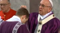 El Papa Francisco durante la Misa de Miércoles de Ceniza - Foto: Captura de video (Vatican Media)