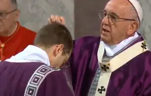 El Papa Francisco durante la Misa de Miércoles de Ceniza - Foto: Captura de video (Vatican Media) 