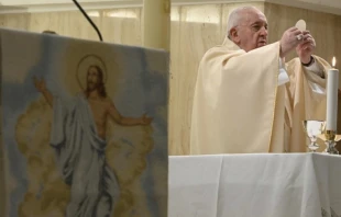 El Papa Francisco en la Misa de la Casa Santa Marta. Foto: Vatican Media  