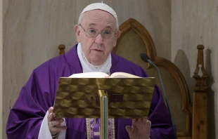 El Papa Francisco en la Misa de la Casa Santa Marta. Foto: Vatican Media  