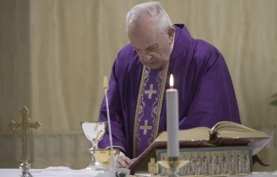 El Papa Francisco en la Misa de la Casa Santa Marta. Foto: Vatican Media  