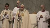 El Papa Francisco en la primera Misa del 2023. Foto: Alan Köppschall / ACI Prensa