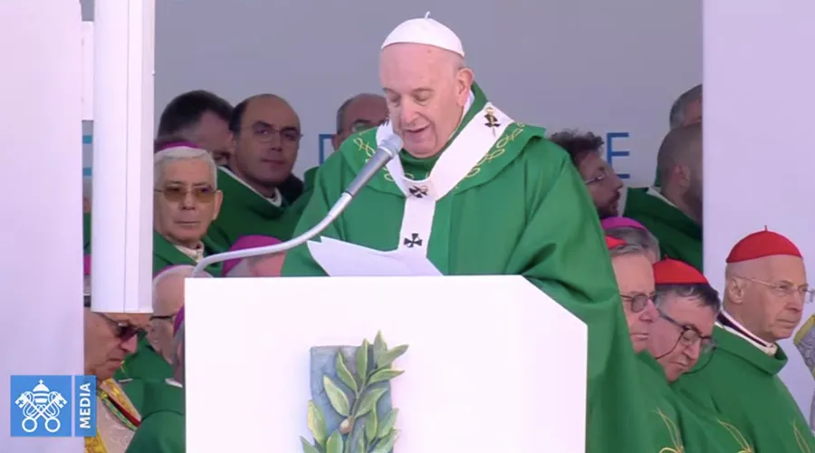 El Papa Francisco en Bari. Foto: Captura YouTube