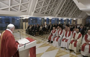 El Papa Francisco en la Misa de la Casa Santa Marta. Foto: Vatican Media  