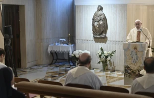 El Papa Francisco en la Misa de la Casa Santa Marta. Foto: Vatican Media  