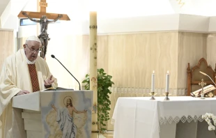 El Papa Francisco en la Misa de la Casa Santa Marta. Foto: Vatican Media  