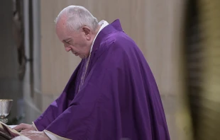 El Papa Francisco en la Misa de la Casa Santa Marta. Foto: Vatican Media  