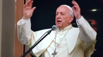 El Papa Francisco desde el balcu00f3n dela Nunciatura Apostu00f3lica en Peru00fa. Captura Youtube