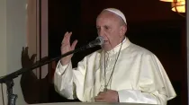 El Papa Francisco en la Nunciatura Apostólica en Perú. Captura Youtube