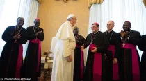 Papa Francisco recibe a Obispos de África. Foto: L'Osservatore Romano.