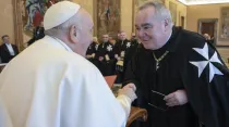 Papa Francisco recibe en el Vaticano a la Orden de Malta. Foto: Vatican Media