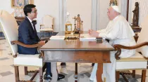 El Papa Francisco recibió en audiencia a Andry Nirina Rajoelina, presidente de la República de Madagascar. Crédito: Vatican Media