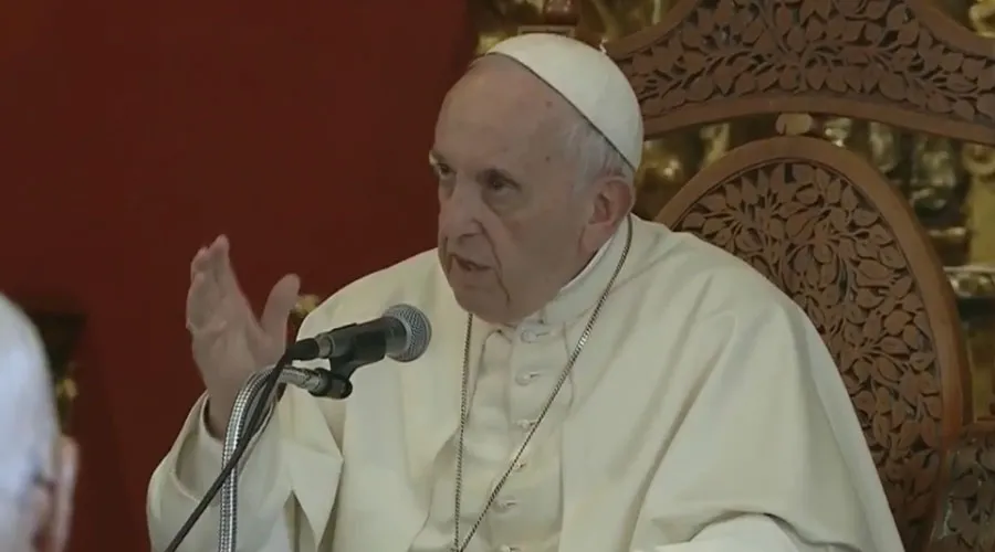 El Papa Francisco en el encuentro con los obispos de Perú. Captura Youtube
