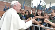 El Papa Francisco en Puerto Maldonado (Perú) en enero de 2018. Foto: Vatican Media / ACI