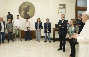 Papa Francisco con grupo de la cu00e1rcel Rebibbia de Roma. Foto: Vatican Media 
