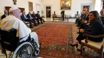 Papa Francisco con rectores de universidades de Italia. Crédito: Vatican Media