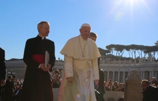 El Papa Francisco en la Plaza de San Pedro. Foto: Daniel Ibu00e1u00f1ez (ACI Prensa) 