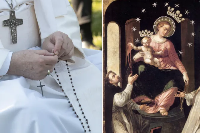 El Papa Francisco invita a renovar el compromiso del rezo del Rosario 
