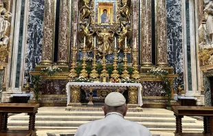 Papa Francisco en la Basílica de Santa María la Mayor. Foto: Vatican Media 