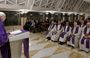 El Papa Francisco en la Misa de la Casa Santa Marta. Foto: Vatican Media  