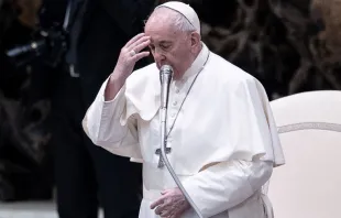 El Papa Francisco en oración. (Imagen de archivo). Foto: Daniel Ibáñez / ACI Prensa 