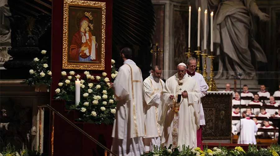 El icono de la Virgen María en Misa celebrada por el Papa Francisco por XXI Jornada de la Vida Consagrada / Foto: Daniel Ibáñez (ACI Prensa)?w=200&h=150