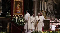 El icono de la Virgen María en Misa celebrada por el Papa Francisco por XXI Jornada de la Vida Consagrada / Foto: Daniel Ibáñez (ACI Prensa)