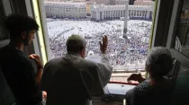 El Papa Francisco en el Ángelus del domingo 23 de julio. Crédito: Vatican Media