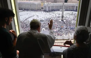 El Papa Francisco en el Ángelus del domingo 23 de julio. Crédito: Vatican Media 