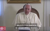 El PapaFrancisco en video mensaje para Mozambique. Foro: Captura YouTube