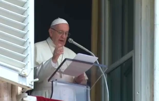 El Papa Francisco en el u00c1ngelus de hoy. Captura Youtube 