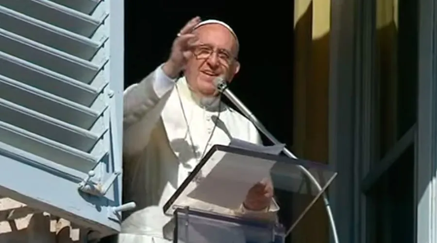 El Papa Francisco en el Ángelus de hoy. Captura Youtube