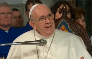 El Papa Francisco en la parroquia anglicana de Roma. Captura Youtube 