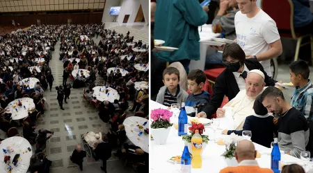 Papa Francisco comparte almuerzo en el Vaticano por la Jornada Mundial de los Pobres 2022