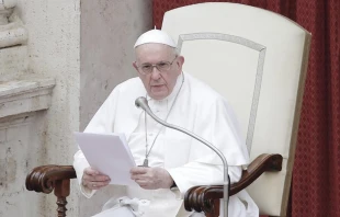 El Papa Francisco en la Audiencia General. Foto: Pablo Esparza / ACI Prensa 