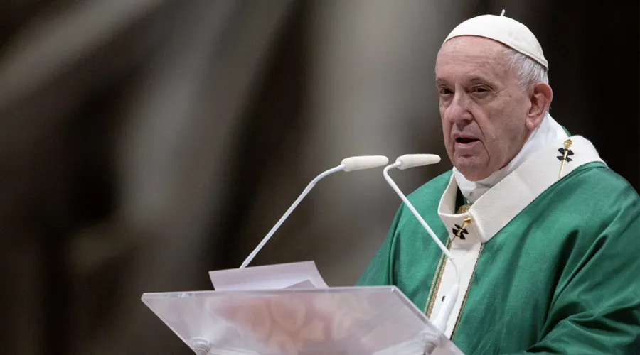 Papa Francisco en el Domingo de la Palabra de Dios 2020. Foto: Daniel Ibáñez / ACI Prensa