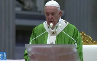 El Papa Francisco en la Basu00edlica de San Pedro del Vaticano. Foto: Captura YouTube 