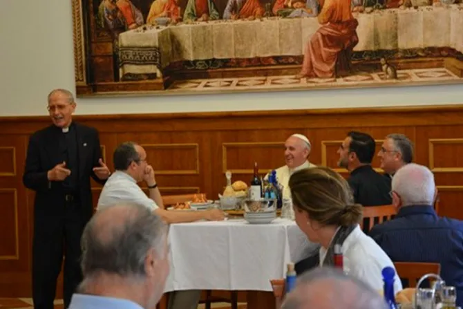 Papa Francisco almorzó con jesuitas de Roma por la próxima fiesta de San Ignacio