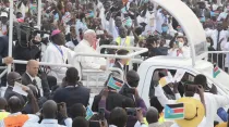 El Papa Francisco en Sudán del Sur. Foto: Elias Turk / ACI Prensa