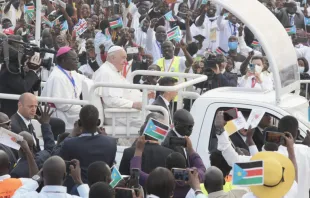 El Papa Francisco en Sudán del Sur. Foto: Elias Turk / ACI Prensa 