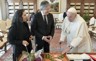 Papa Francisco con presidente de Ecuador, Guillermo Lasso Mendoza. Foto: Vatican Media 