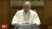 Video mensaje del Papa Francisco por tragedia en Brumandinho. Foto: Captura YouTube