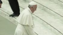 El Papa Francisco en el Aula Pablo VI en la catequesis de hoy. Foto: Lucía Ballester (ACI Prensa)