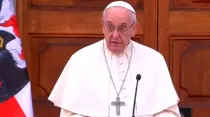 El Papa en su discurso ante las autoridades de Chile / Captura de pantalla